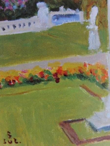 鈴木良三、リュクサンブール公園、希少画集画、新品額装付