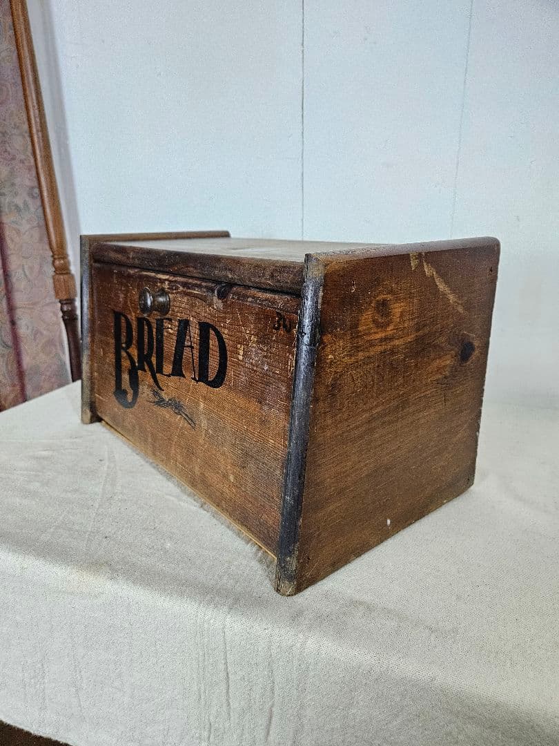 USヴィンテージ 木製のブレッドケース パン ボックス 収納 古家具 店舗什器