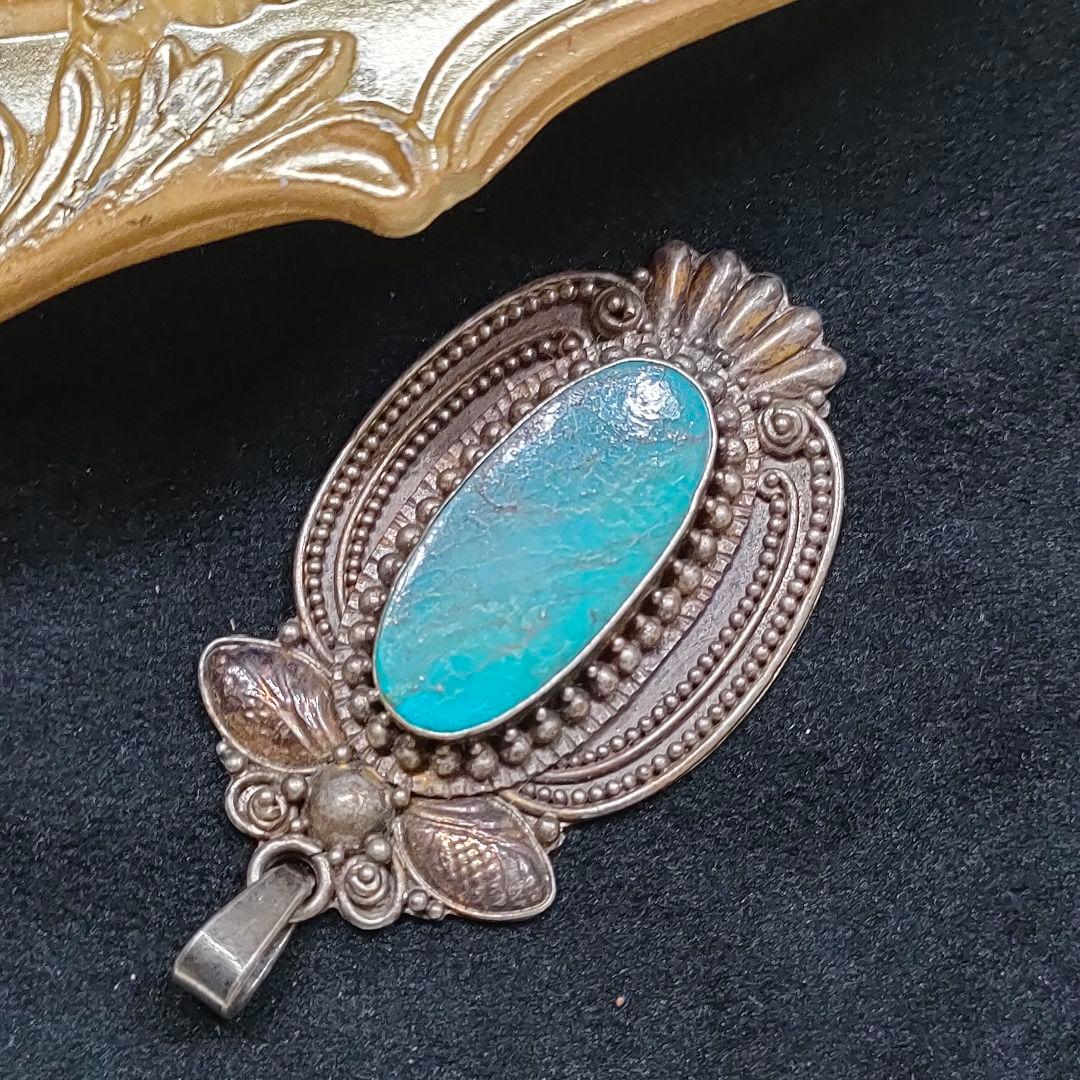 2AE92 　ターコイズ　925　ペンダントトップ