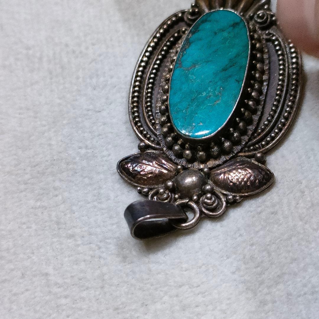 2AE92 　ターコイズ　925　ペンダントトップ