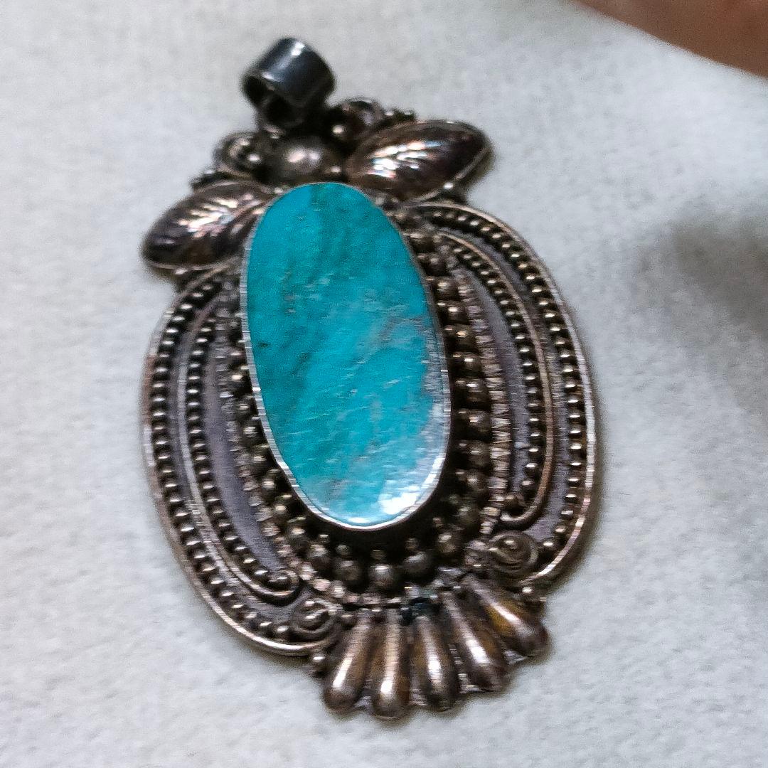 2AE92 　ターコイズ　925　ペンダントトップ