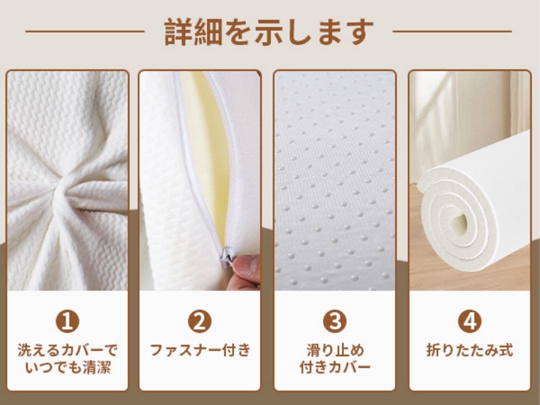 新品　高反発　マットレス　セミダブル　180N 柔らか　ホワイト　厚さ5cm