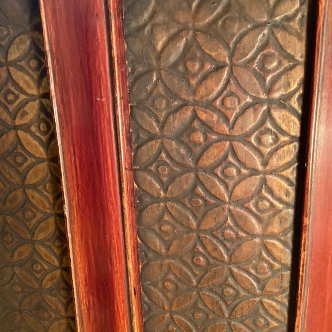 煎茶道具　唐物　木製漆　器局　茶箪笥　螺鈿　山水、梅に山茶花蒔絵