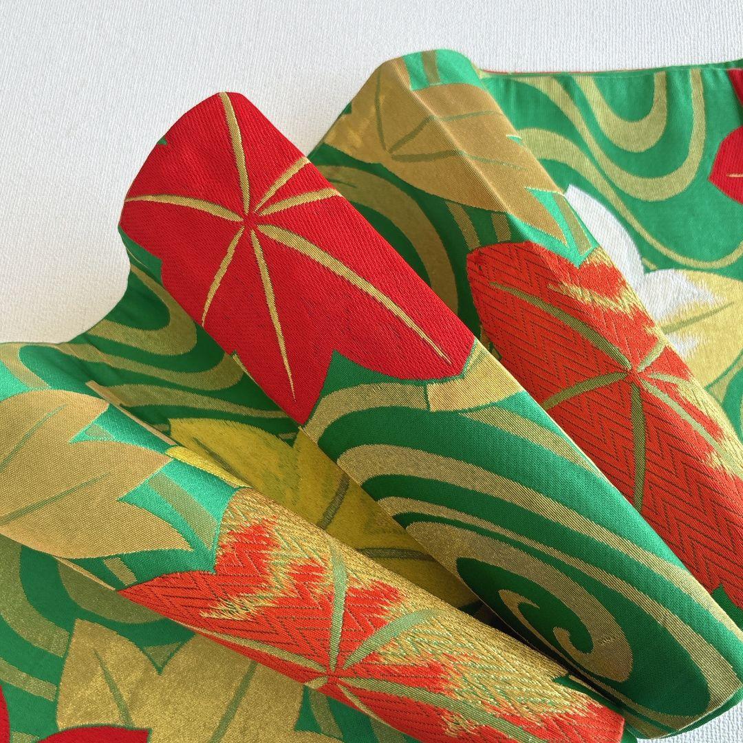 フルセット　七五三　7歳女の子　しぼり柄　金プリント　金糸　緑袋帯　流水7068