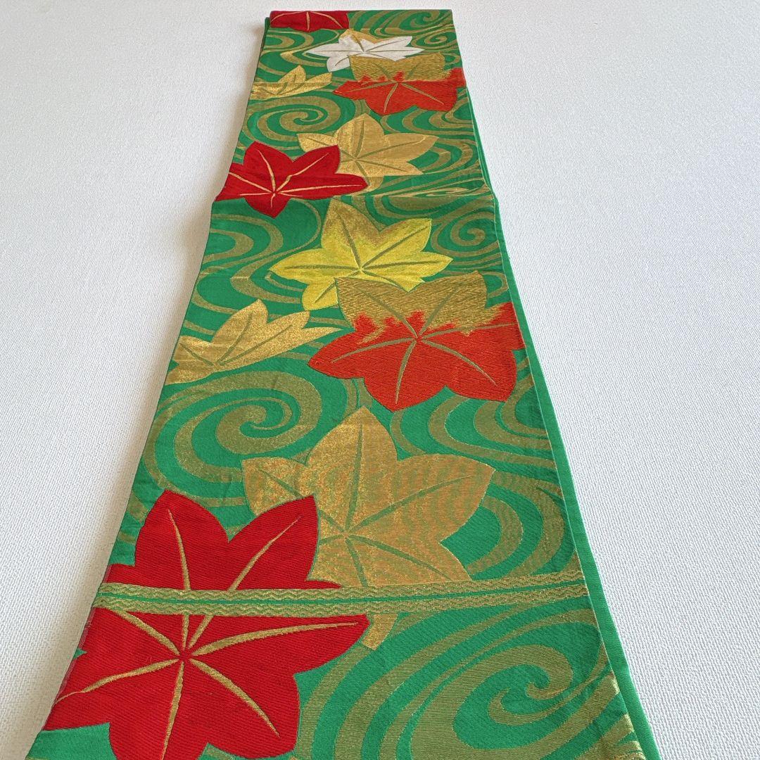 フルセット　七五三　7歳女の子　しぼり柄　金プリント　金糸　緑袋帯　流水7068