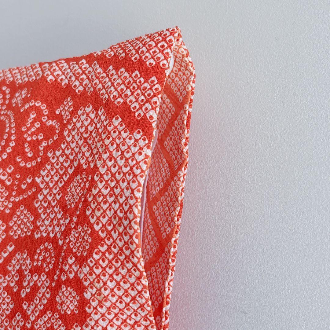 フルセット　七五三　7歳女の子　しぼり柄　金プリント　金糸　緑袋帯　流水7068