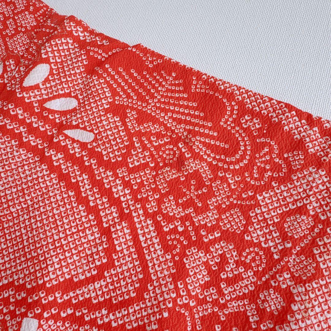 フルセット　七五三　7歳女の子　しぼり柄　金プリント　金糸　緑袋帯　流水7068