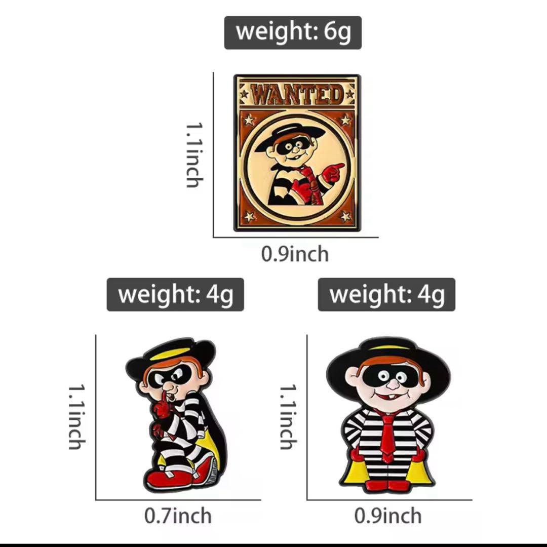新品】マクドナルド ハンバーグラー ピンバッジ 3点セット - メルカリ