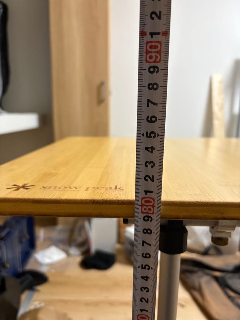 廃盤品レア✨  peak 折りたたみテーブル 竹製 収納バッグ付き