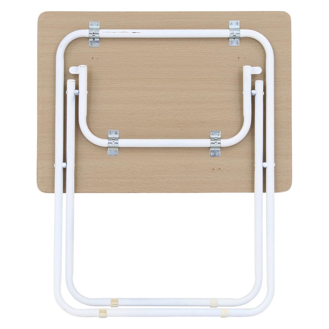 折りたたみ可能 簡易テーブルチェアセット ホワイト