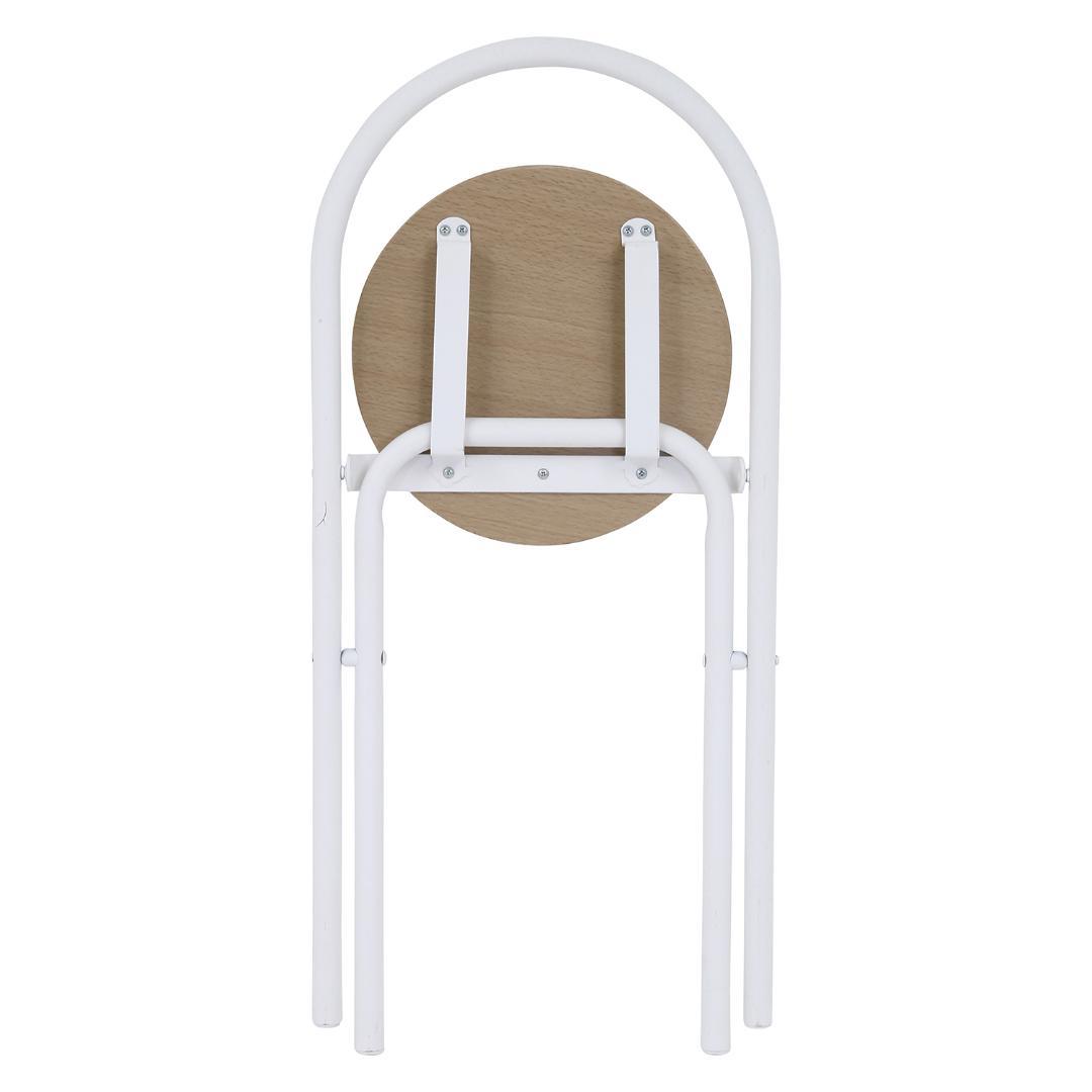 折りたたみ可能 簡易テーブルチェアセット ホワイト