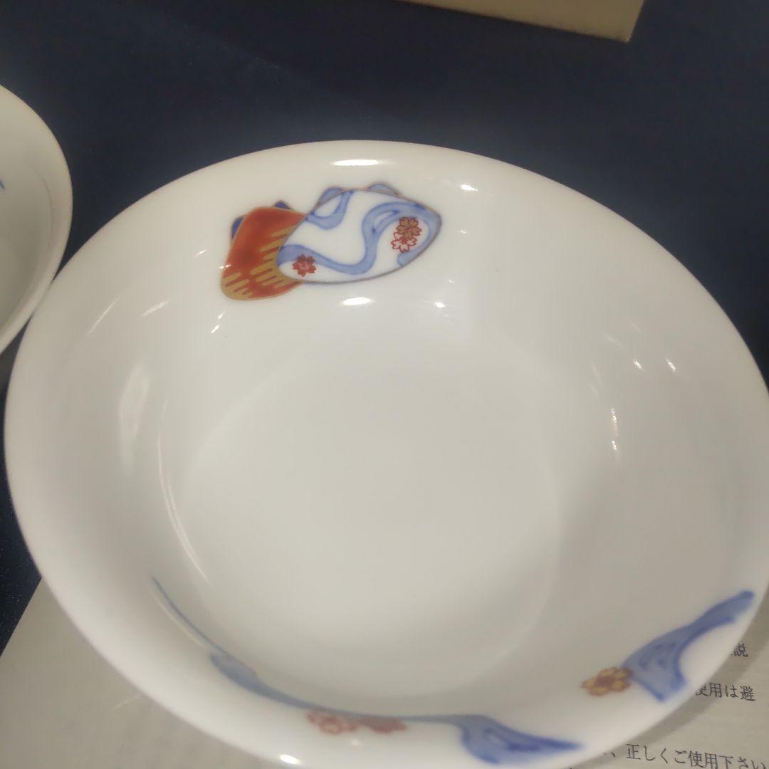 深川製磁 百年庵 貝合せ 茶碗 小どん 丼 椀 金彩 桜 2個セット 箱付