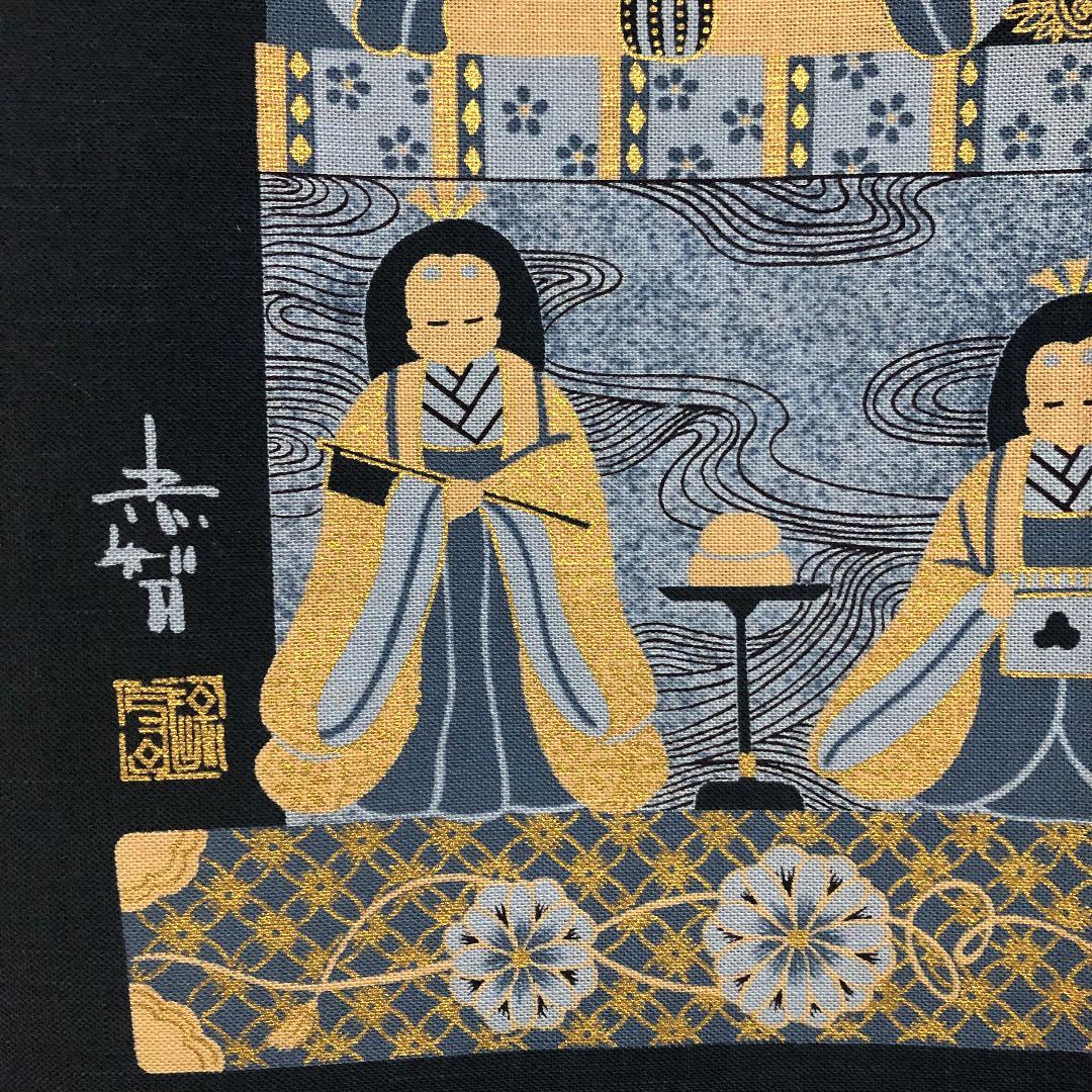 美品】3月節句用 ひなまつり 藍染め タペストリー ② 雛祭り 人形