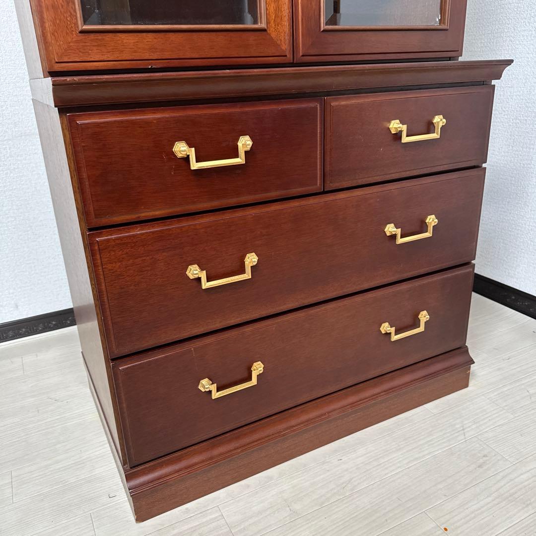 マルニ木工 地中海 食器棚 キャビネット 飾り棚 本棚 【希少タイプ