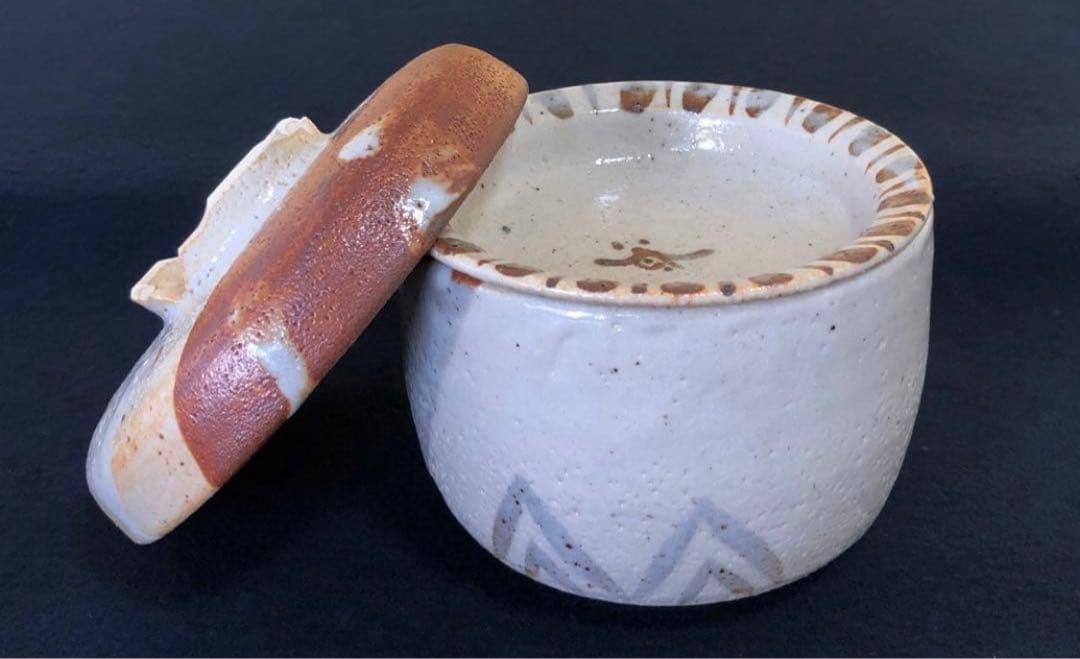 《R》志野 弁当蓋物6客 加藤十右衛門 共箱 懐石　260120き5