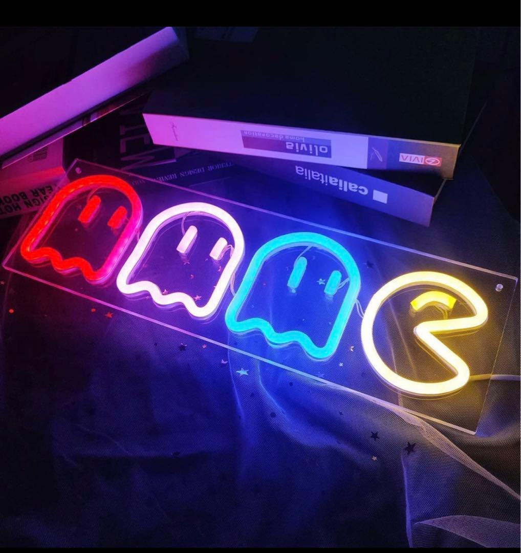 ネオンサイン アーケードゲーム LED看板 レトロ 視認性抜群 オーダーメイド