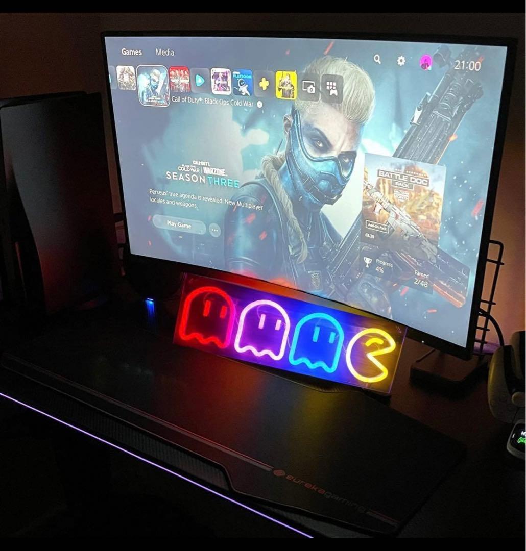 ネオンサイン アーケードゲーム LED看板 レトロ 視認性抜群 オーダーメイド