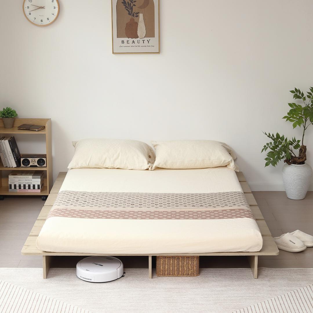 【新品】ステージ式ローベッド 幅160cm コンパクト