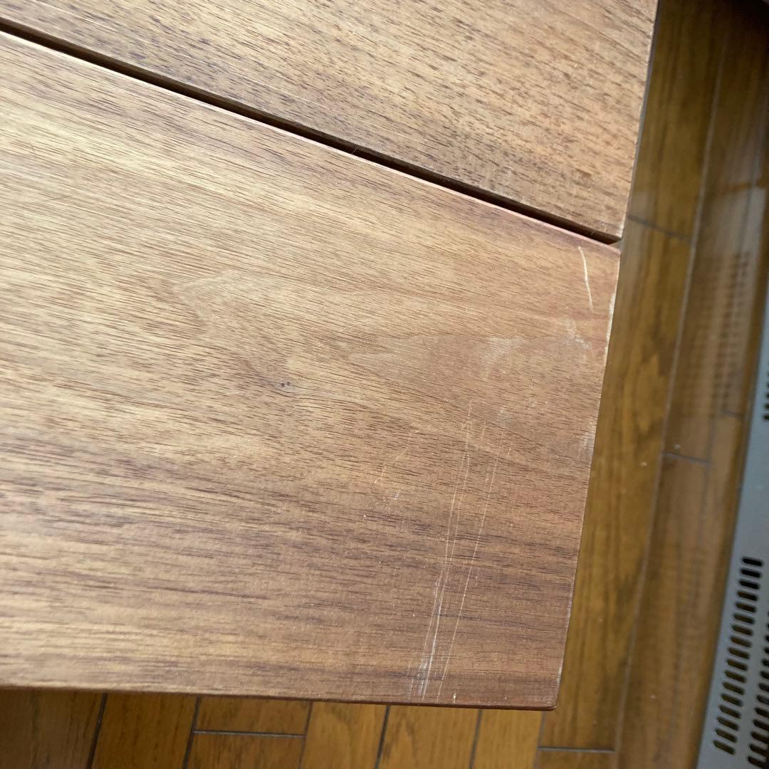 美品 マスターウォール センターテーブルウォールナッツ無垢材 31mm天板