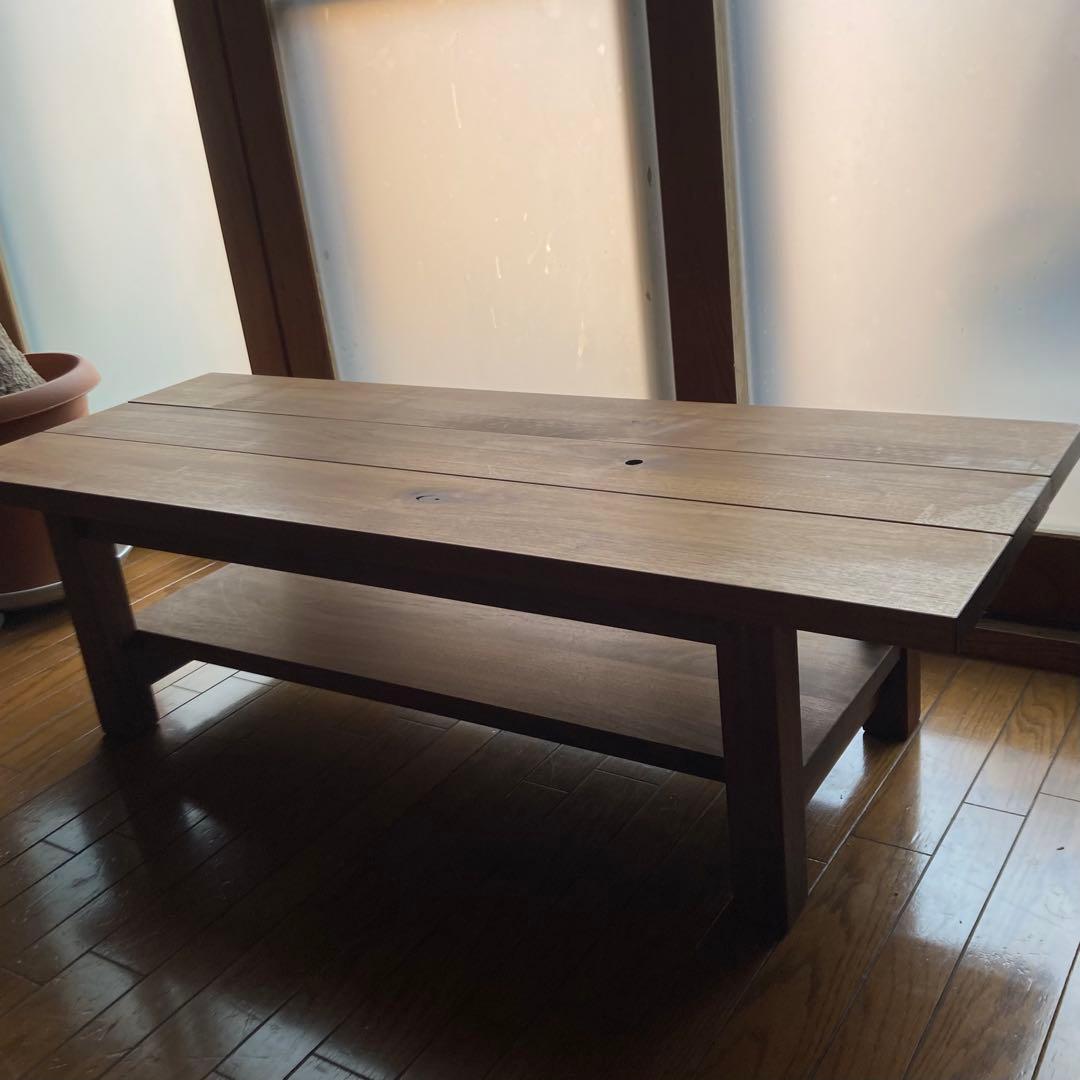 美品 マスターウォール センターテーブルウォールナッツ無垢材 31mm天板