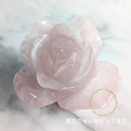 ✧ローズクォーツ ビッグローズ 薔薇 【E】✧
