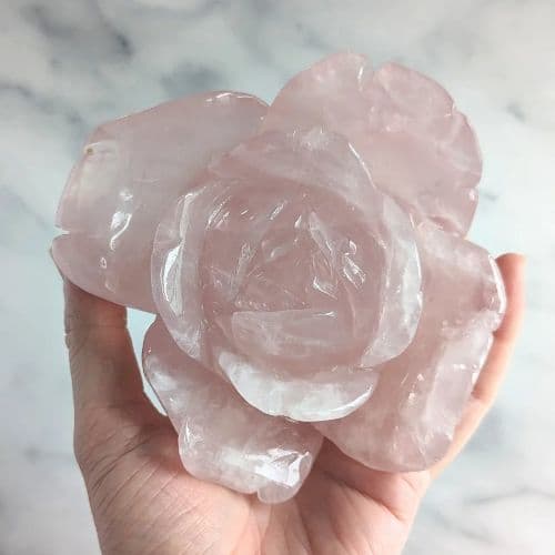 ✧ローズクォーツ ビッグローズ 薔薇 【E】✧