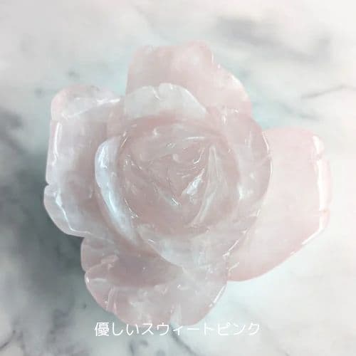 ✧ローズクォーツ ビッグローズ 薔薇 【E】✧