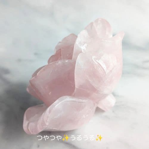 ✧ローズクォーツ ビッグローズ 薔薇 【E】✧
