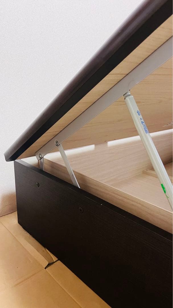 【送料込み】TOKYO BED 高品質 ダブルベッド　フレーム 跳ね上げ式