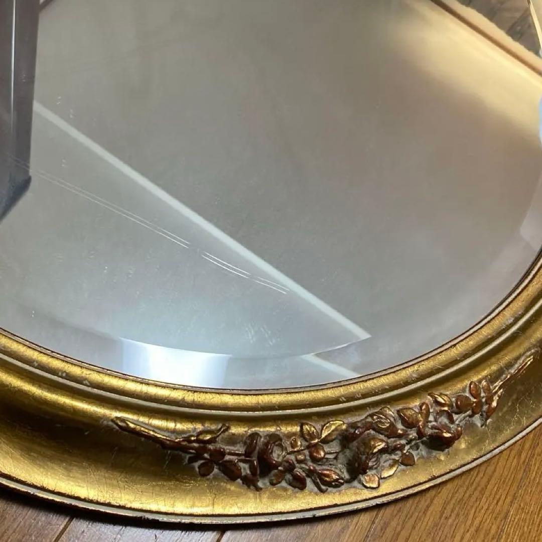 アンティーク風 鏡 直径約76cm