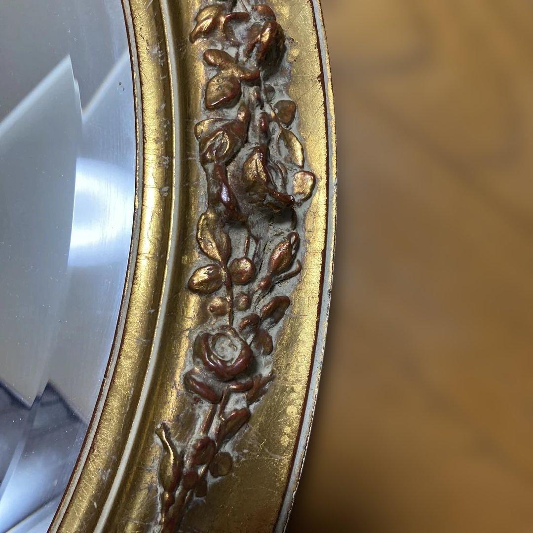 アンティーク風 鏡 直径約76cm