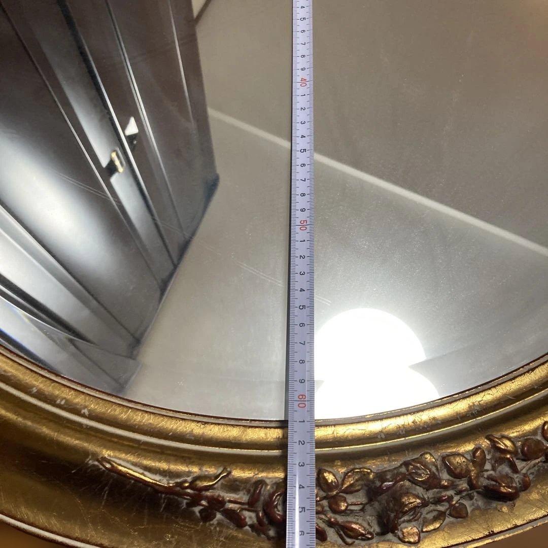 アンティーク風 鏡 直径約76cm