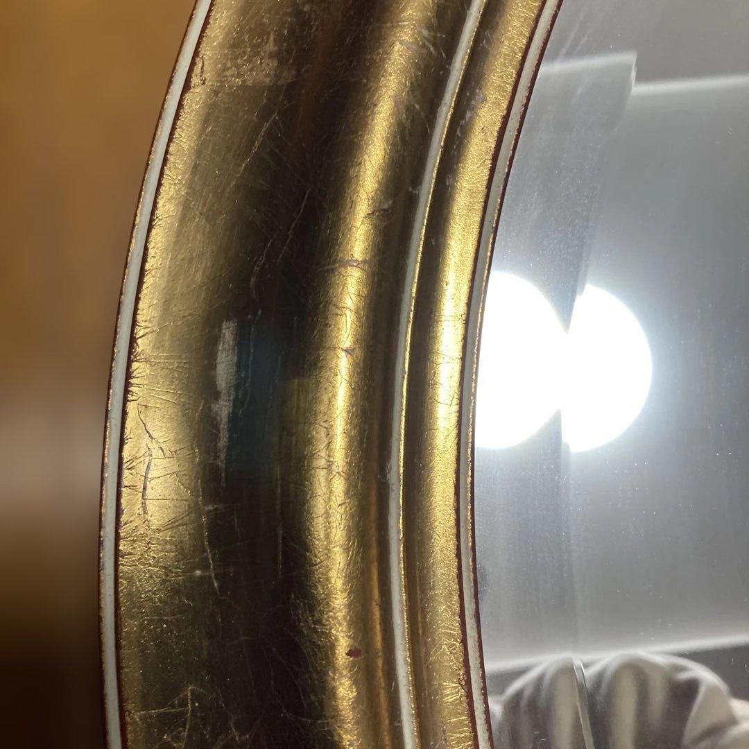 アンティーク風 鏡 直径約76cm