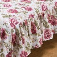 花柄ベッドカバー（フローレンス） ブルー ダブル