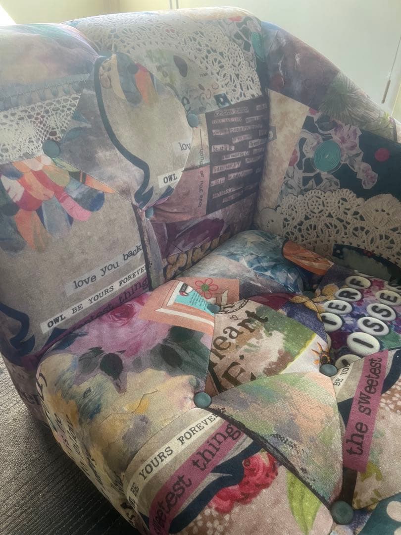 最終値下げ‼️934 パッチワークデザイン ソファ