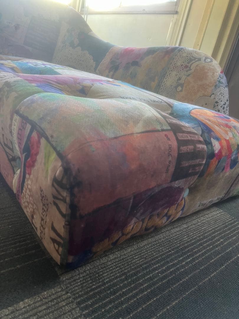 最終値下げ‼️934 パッチワークデザイン ソファ