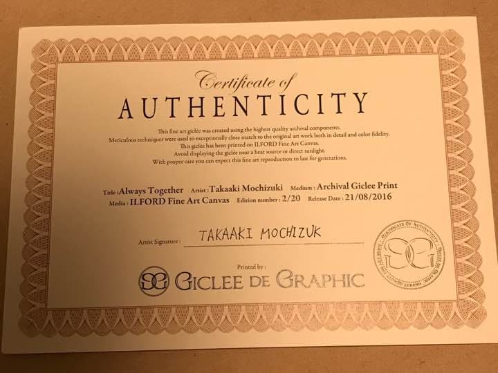 絵画キャバリアF6号『絆』キャンバス地にジークレイのグラフィックアート