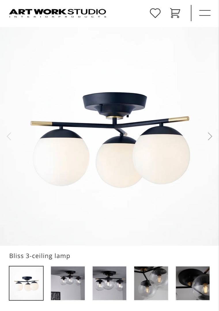 アートワークスタジオ　シーリングランプBliss 3-ceiling lamp