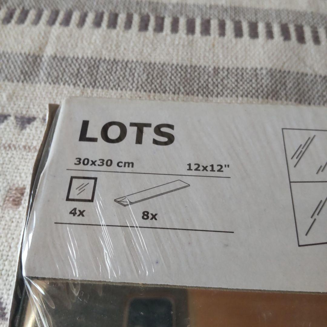 IKEA 壁に貼る鏡 30x30cm 4枚×４セット LOTS ウォールミラー