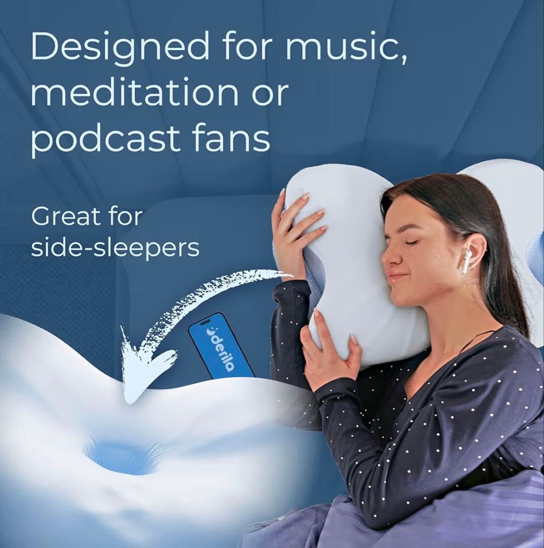 デリラエルゴ　Derila Ergo頚椎ネックピロー 輪郭形状記憶 横向き寝枕①