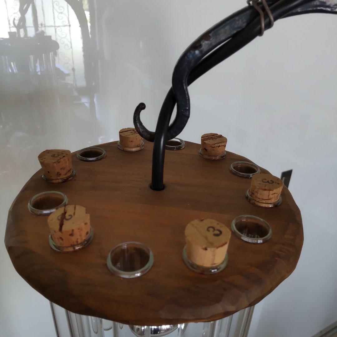 【最終お値下げ】試験管×木製　照明　ペンダントライト　木工作家