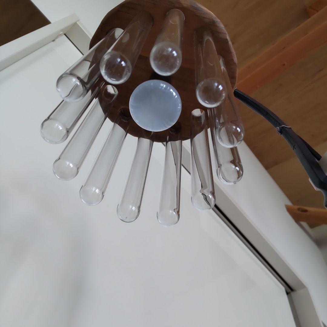 【最終お値下げ】試験管×木製　照明　ペンダントライト　木工作家