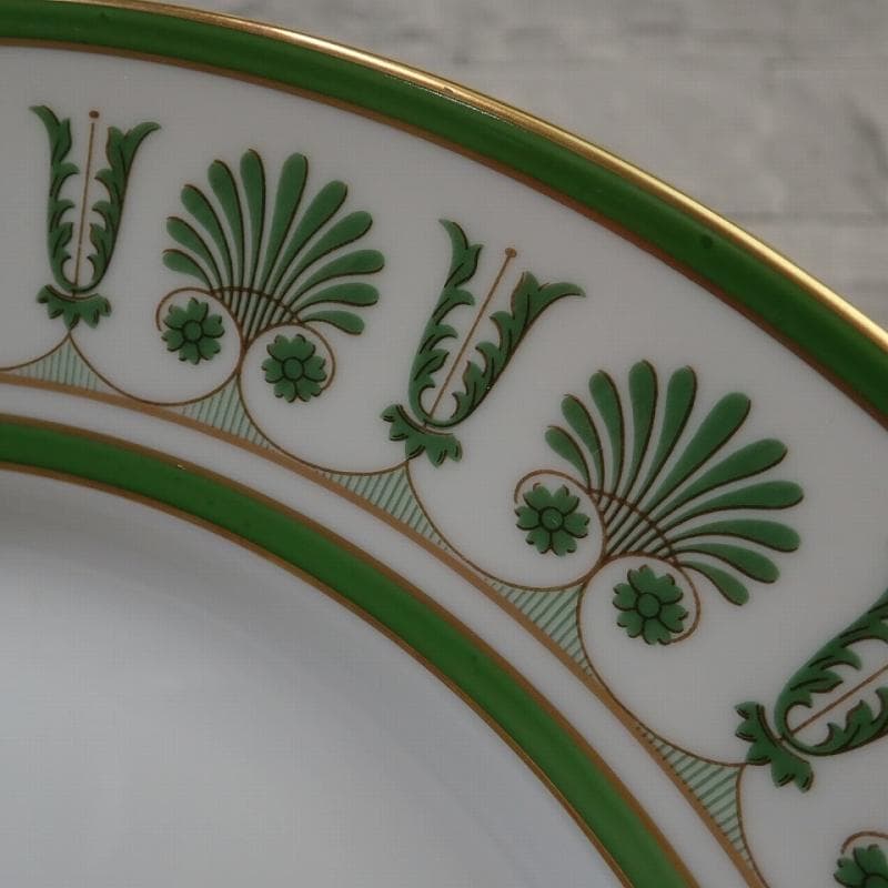 RU-6208　リチャードジノリ　パルメッテ　エメラルド　大皿　プレー度　4客