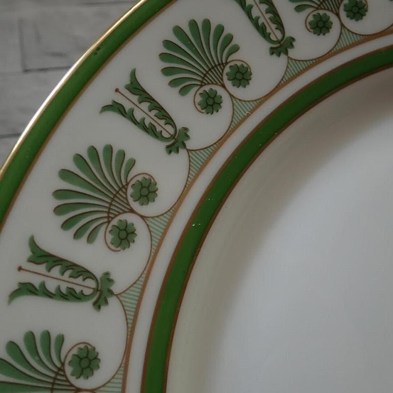 RU-6208　リチャードジノリ　パルメッテ　エメラルド　大皿　プレー度　4客