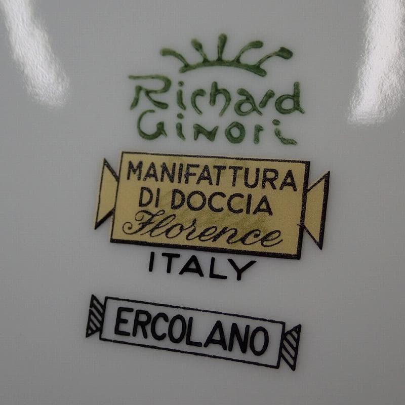 RU-6208　リチャードジノリ　パルメッテ　エメラルド　大皿　プレー度　4客