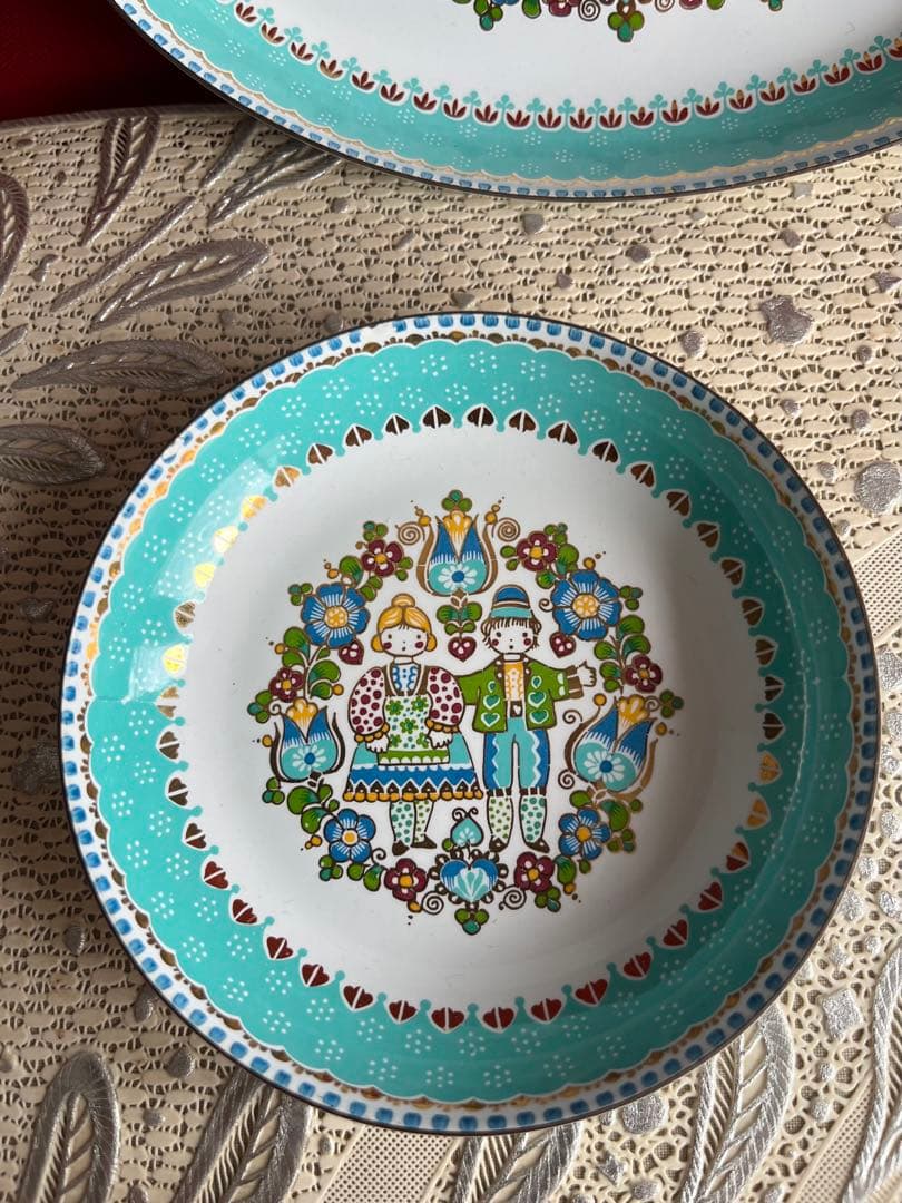 STEIN BOCK シュタインボック　ハンドペイント　皿　2枚組