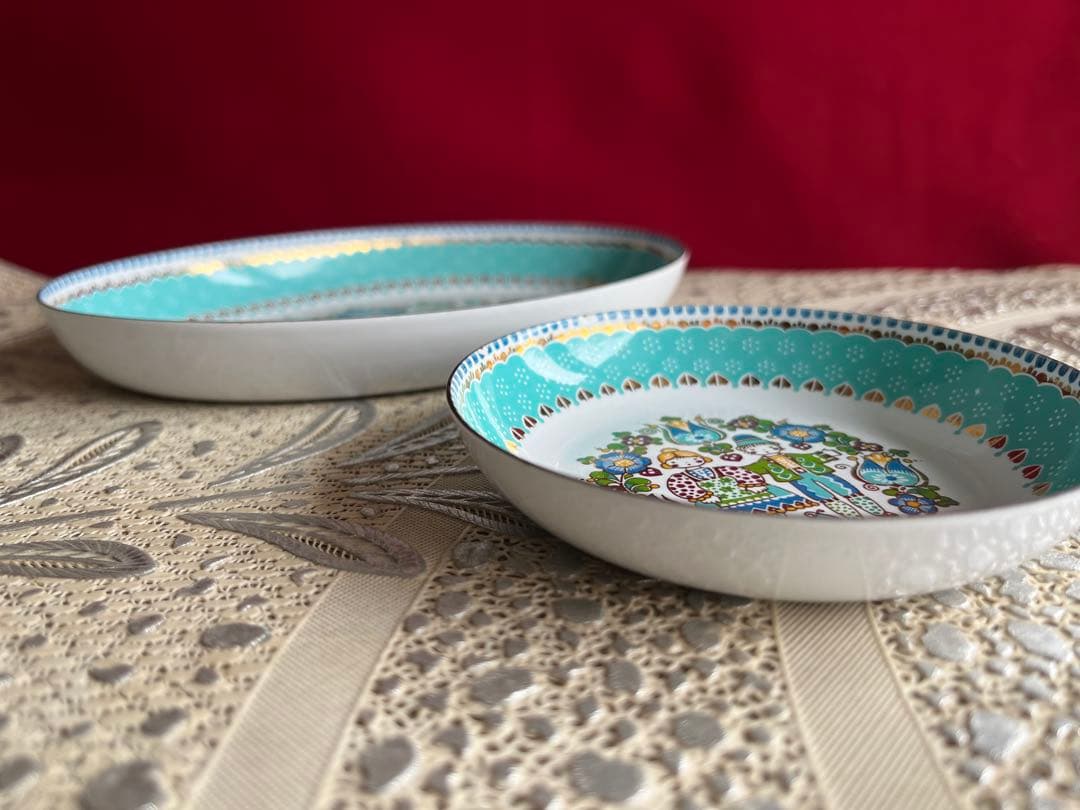 STEIN BOCK シュタインボック　ハンドペイント　皿　2枚組