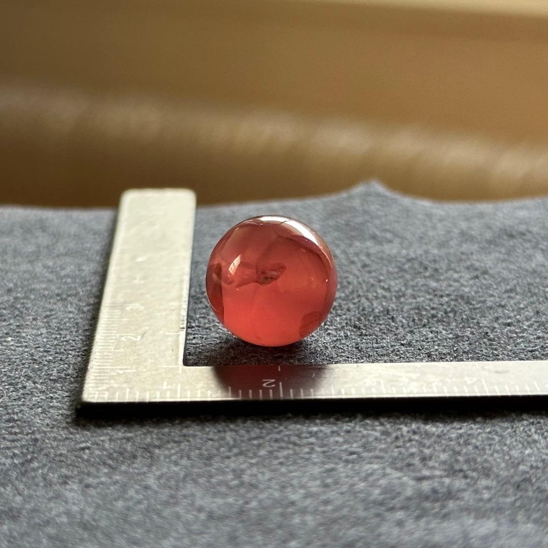 北海道稲倉石鉱山産 菱マンガン鉱 ロードクロサイト 14mm丸玉ビーズ #1