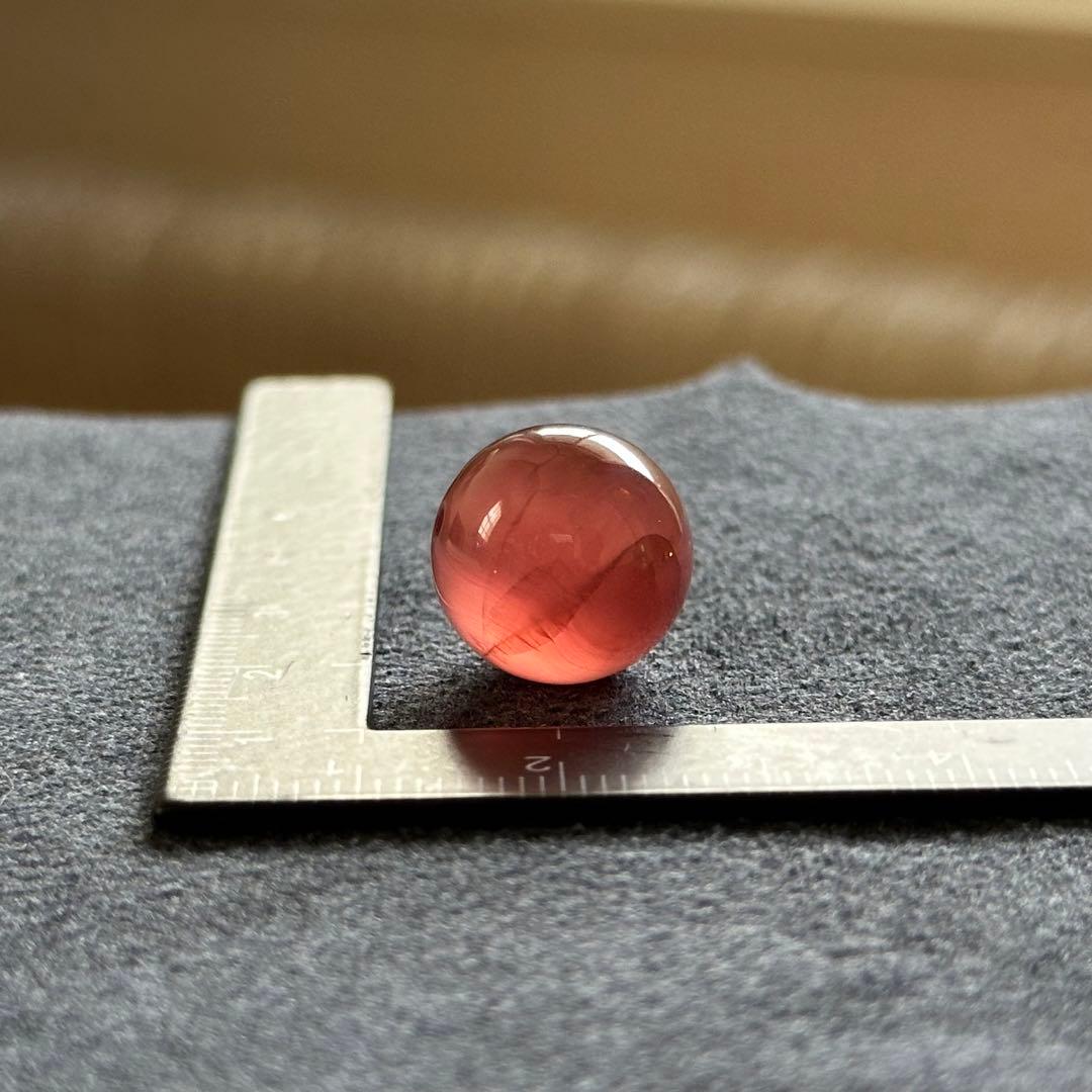 北海道稲倉石鉱山産 菱マンガン鉱 ロードクロサイト 14mm丸玉ビーズ #1