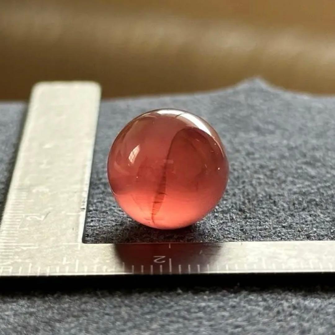 北海道稲倉石鉱山産 菱マンガン鉱 ロードクロサイト 14mm丸玉ビーズ #1